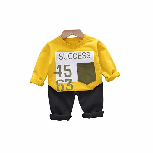 Boy's T-shirt Long Sleeve Sweatshirt Two-Piece Set